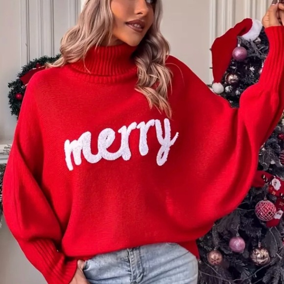 Sweaters - MERRY Red Sweater